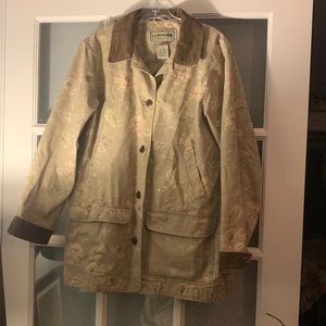 LL BEAN FLORAL BARN JACKET COAT